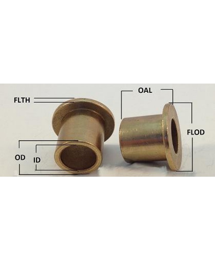 FF-1102-3 | Oil Impregnated Bronze Flanged | 7/8 ID x 1.125 OD x 1.25 OAL x  1.5