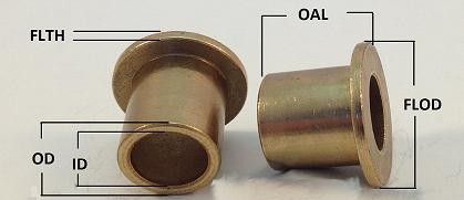 FF-1015 | Oil Impregnated Bronze Flanged | 3/4 ID x 1 OD x 1